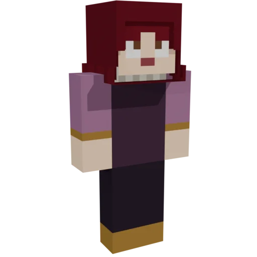 Helena as a blocky 3D figure; hover to turn