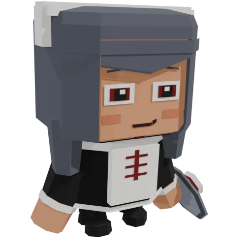 Candice as a chibi 3D figure; hover to turn
